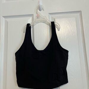 Black Sleeveless Crop Top